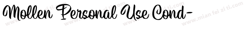 Mollen Personal Use Cond字体转换